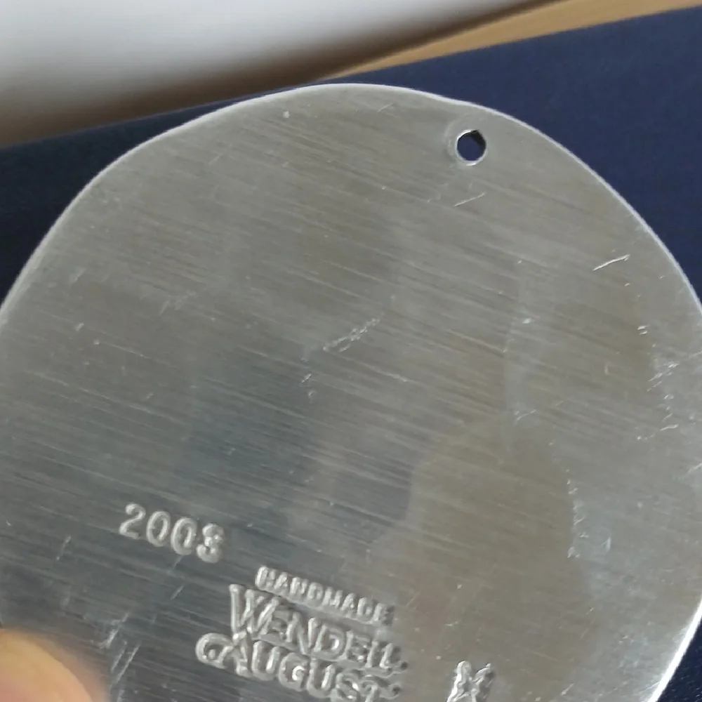 Wendell August Forge 2 Cardinals Christmas Ornamant Aluminum 2003